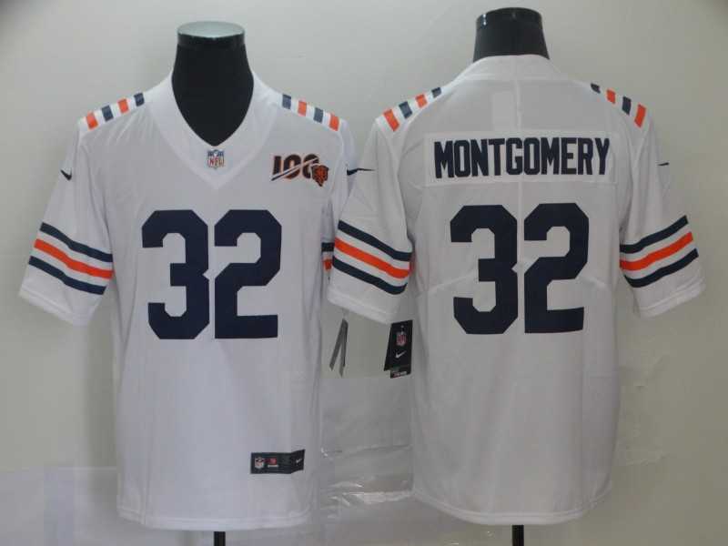Nike Bears 32 David Montgomery White 2019 100th Season Alternate Classic Vapor Untouchable Limited Jersey,We sell and wholesale Nike Bears 32 David Montgomery White 2019 100th Season Alternate Classic Vapor Untouchable Limited Jersey on line form chian!